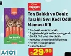 KİWİ YAMMİES BALIKLI VE DENİZ TARAKLI SIVI KEDİ ÖDÜL MAMASI 5'Lİ